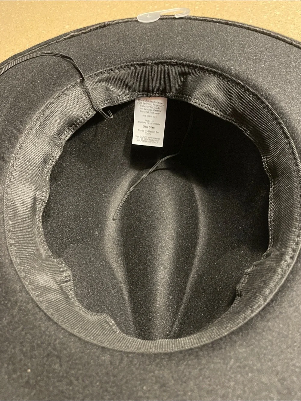 Time and Tru Black Wide-Brim Fedora Hat